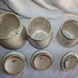 Series of spice pots in dabbling