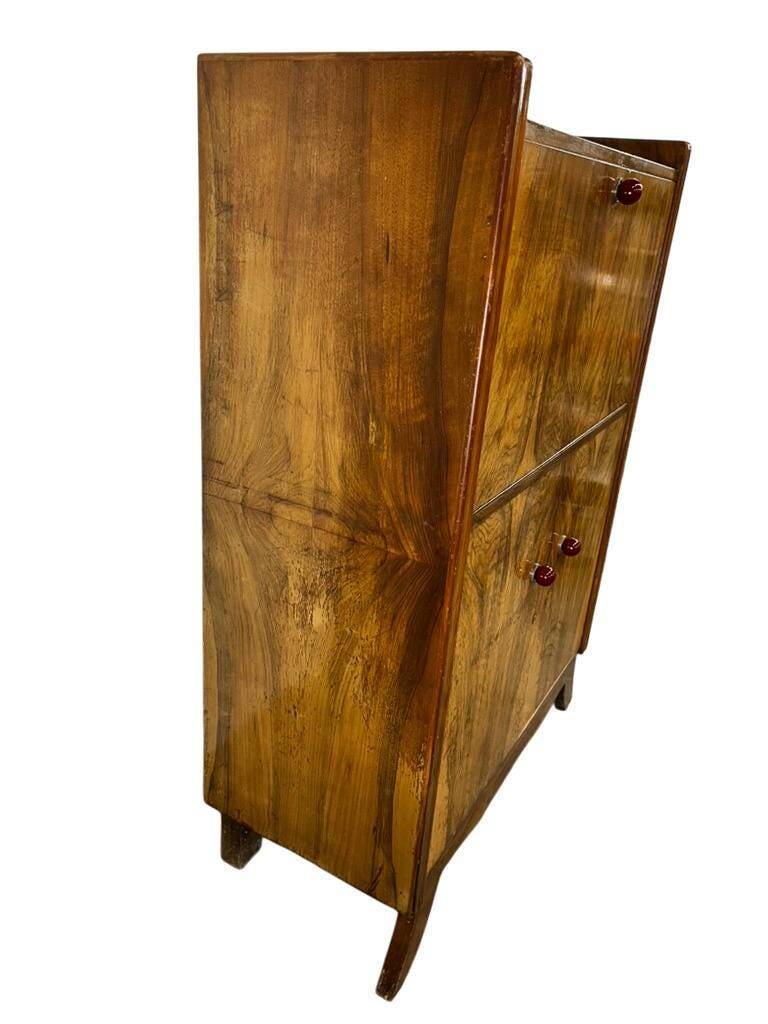 vintage Art Deco wooden armoire / bar