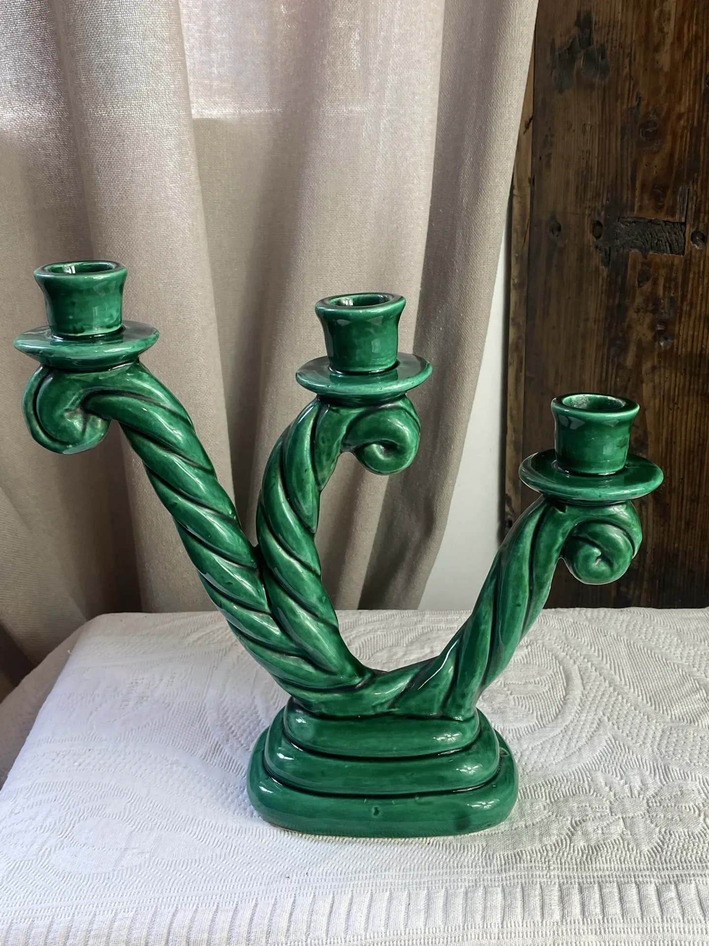 Glazed ceramic chandelier