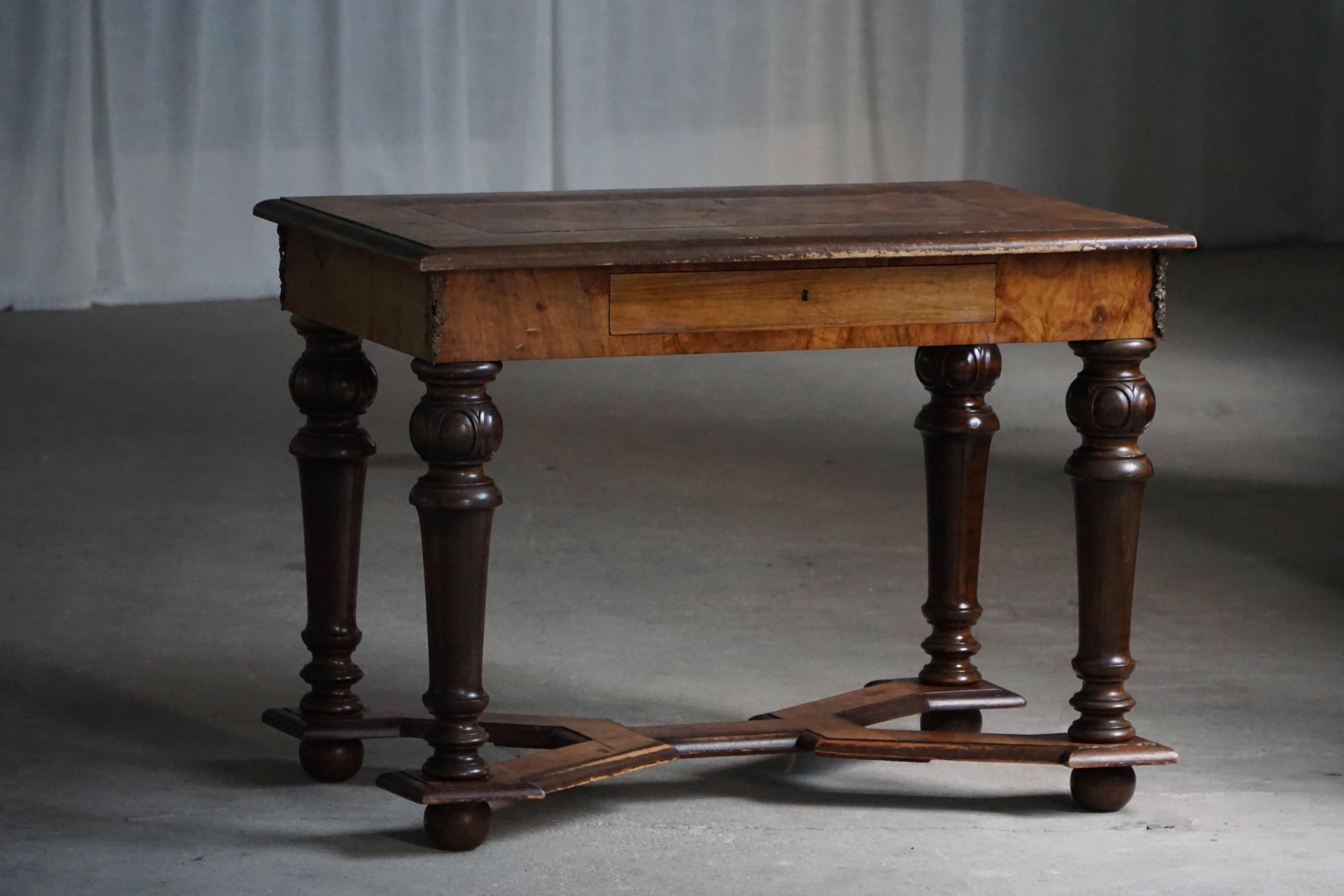 Baroque style desk from the early 20th century, made by a Danish cabinetmaker.