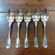 Set of 5 large silver-plated spoons