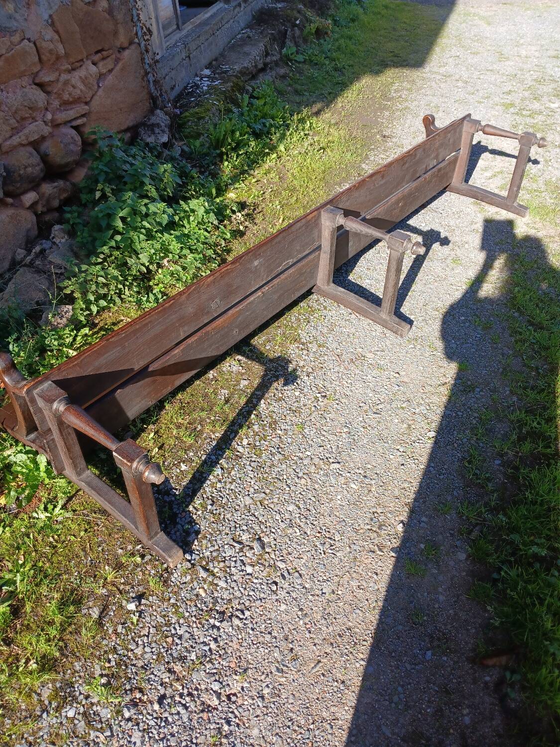 Pair of antique church pews
