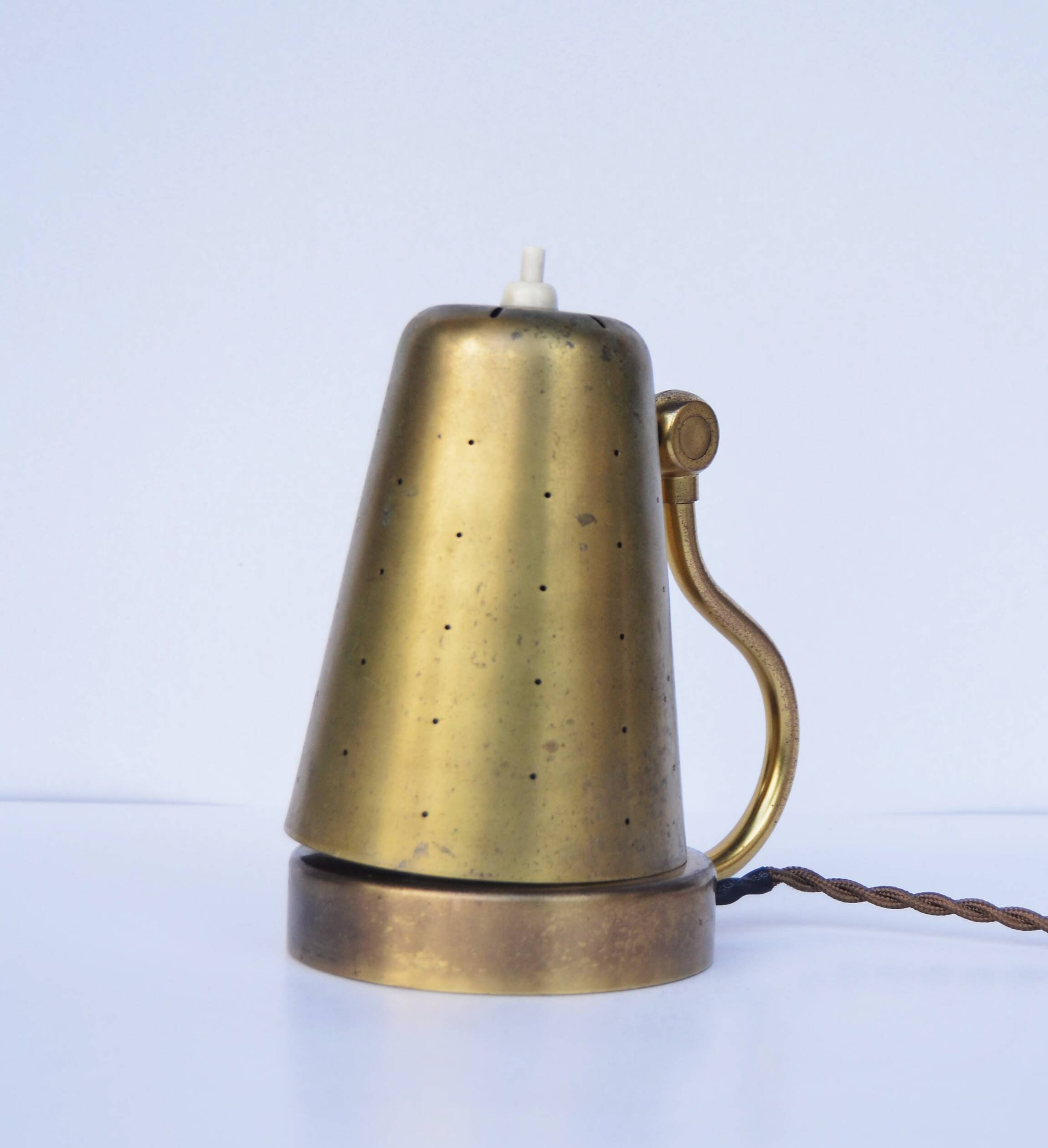 Karl Boréns for Borås Sweden, 1950s Desk Lamp made in Brass
