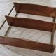 1950s wood and brass wall shelf