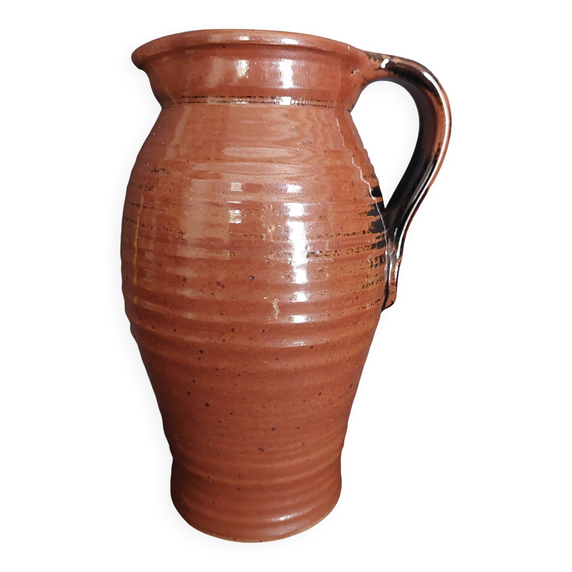 Monastic stoneware jug from Fontgombault Abbey, 20th century
