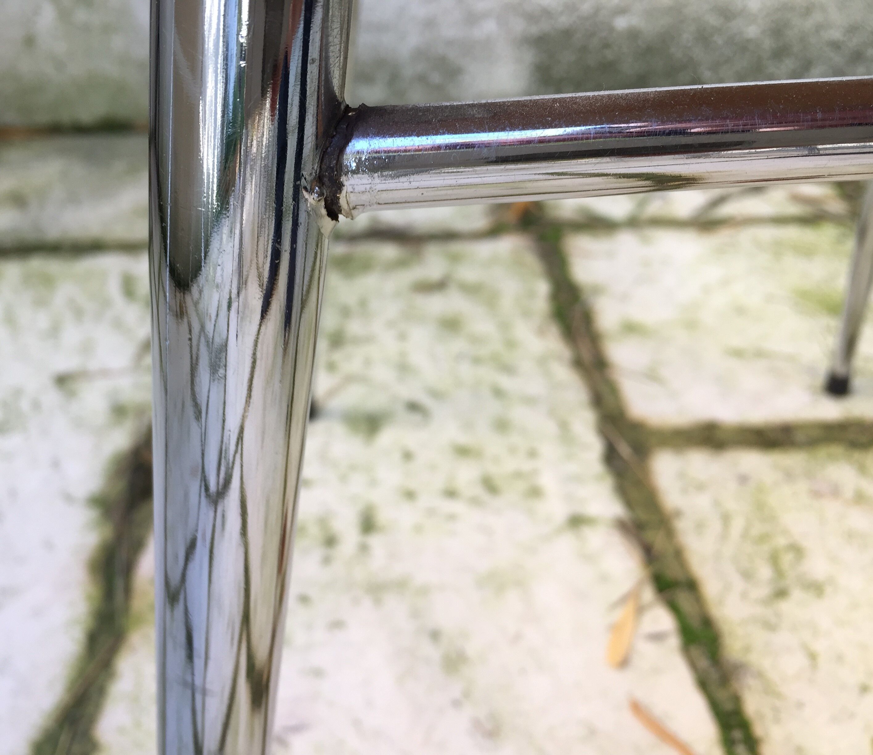 Set of 6 vintage orange formica chairs, 70s