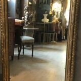 Golden wood mirror - 140x88cm