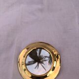 Moroccan round brass mirror
