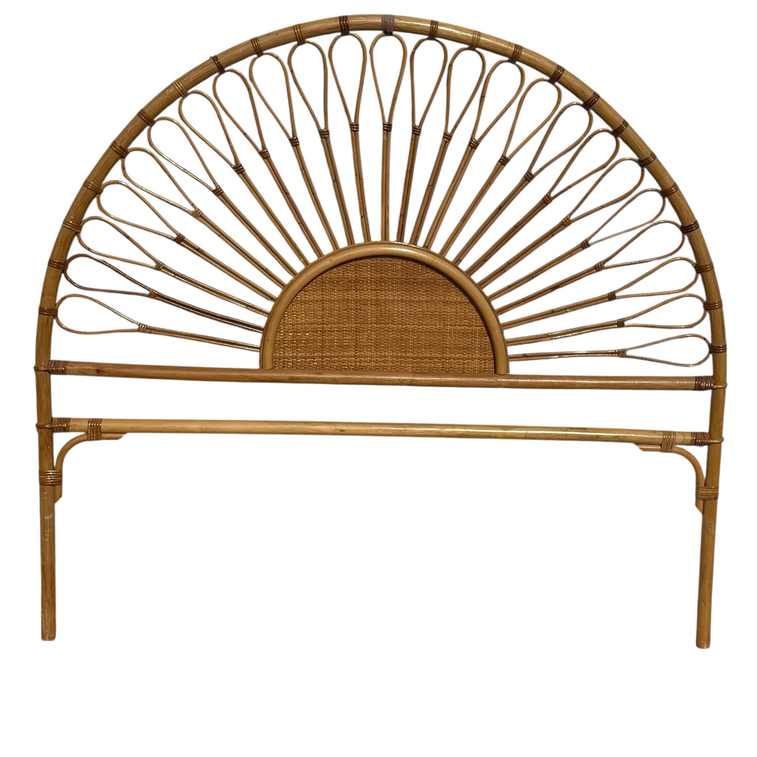1970s Rattan Headboard from France