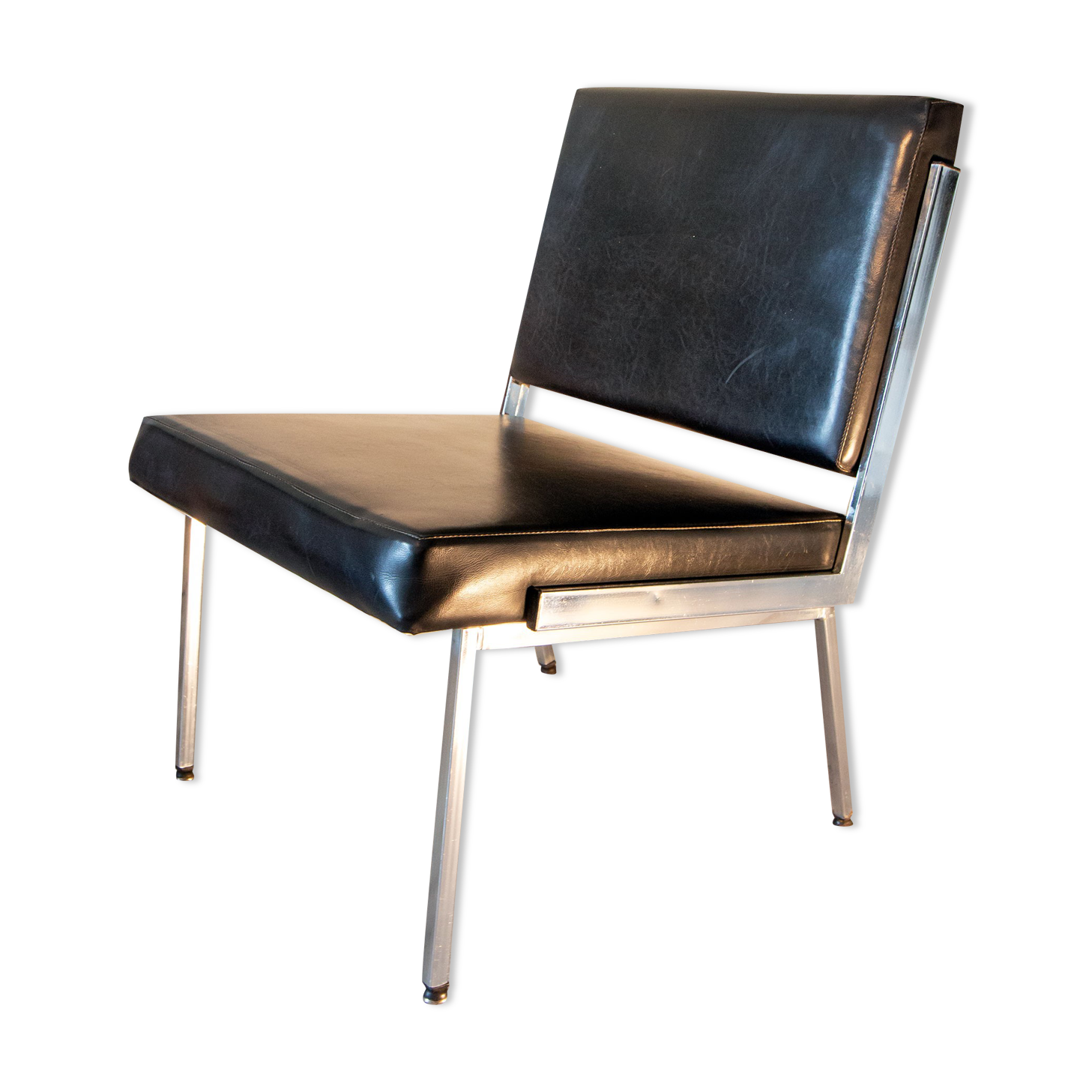 Heater year 60 chrome and imitation black leather