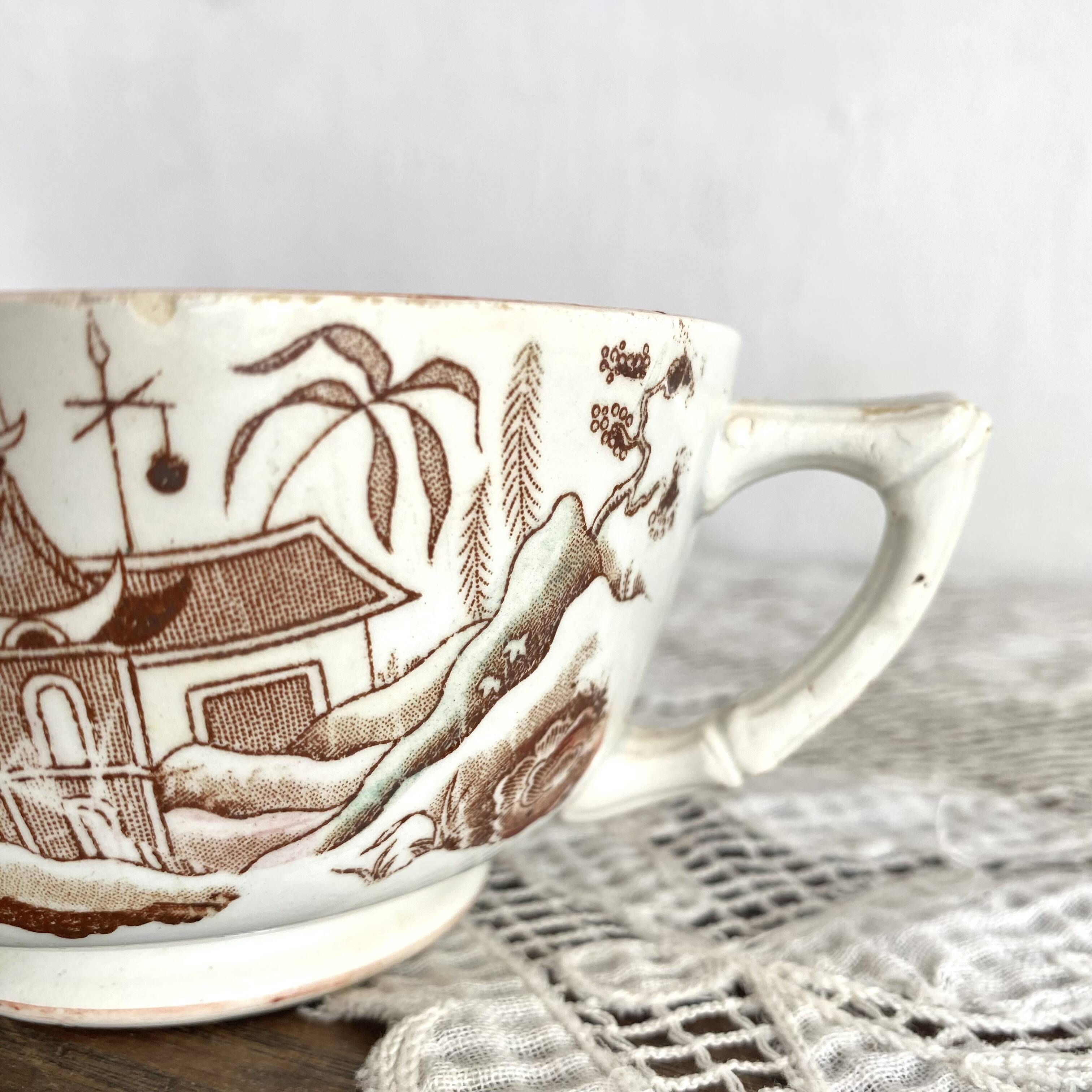 Polychrome ironstone teacup