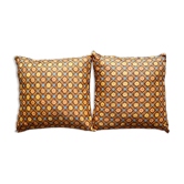 Coussins vintage seventies fleuris