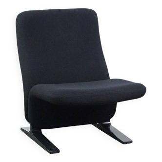 Fauteuil confortable au design vintage noir