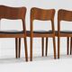 Vintage Danish dining chairs by Niels Koefoed 1960s teak set of 7