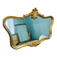 Vintage gold baroque mirror – 107 × 83 cm – authentic