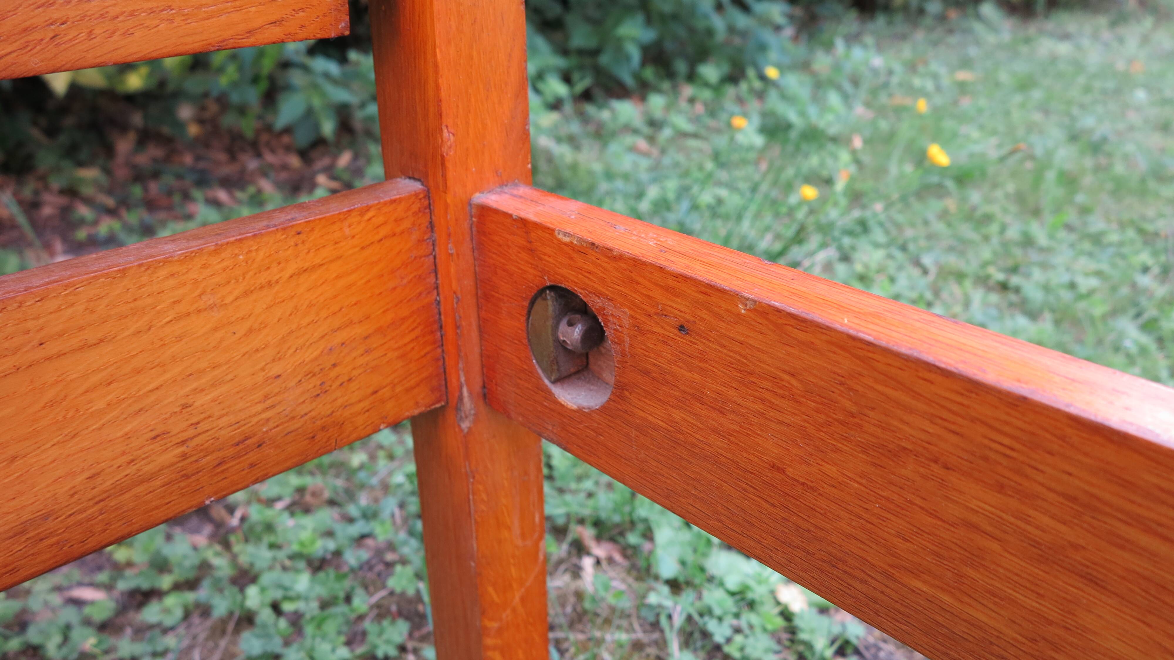 lit une personne en chêne blond années 50-60