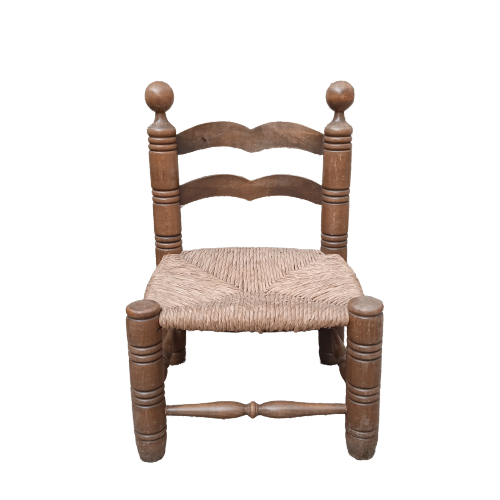 Low chair called fireplace or corner of the fire brutalist art