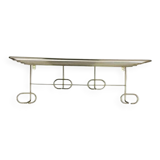 Wall-mounted gilded metal coat rack 4 hooks