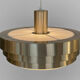 Aluminum and glass pendant light by Vitrika. Denmark 1970s