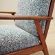 Danish armchair in wood and fabric, 1970s