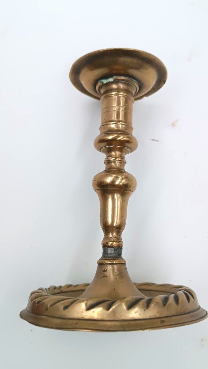 Antique Bronze Candle Holder from the 17th Century