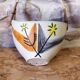 Ceramic basket with floral decoration - Elchinger France