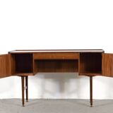 Midcentury Meredew Desk In Walnut And Brass.