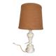 Alabaster lamp, 2m fabric cable, braided jute lampshade