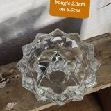 Bougeoir en verre vintage