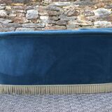 Blue velvet toad sofa