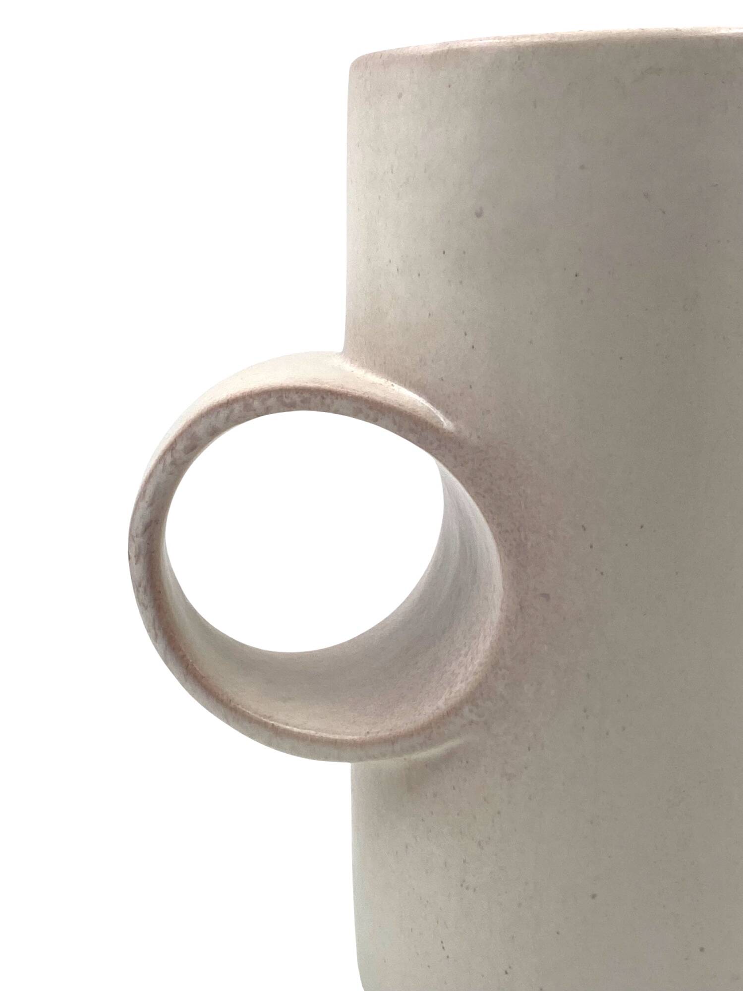 Organic modern white ceramic vase / jug, La Sfera Italy 1980s