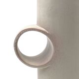 Organic modern white ceramic vase / jug, La Sfera Italy 1980s