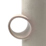 Organic modern white ceramic vase / jug, La Sfera Italy 1980s