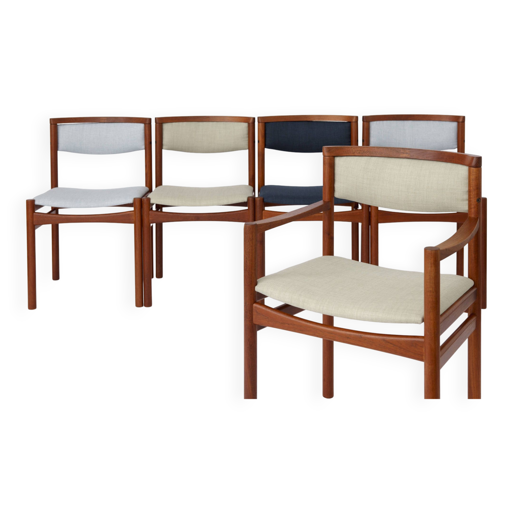 5 Dining Chairs 1960s by SAX, Denmark Teak