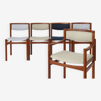 5 chaises de salle à manger des années 1960 par SAX, Danemark en teck