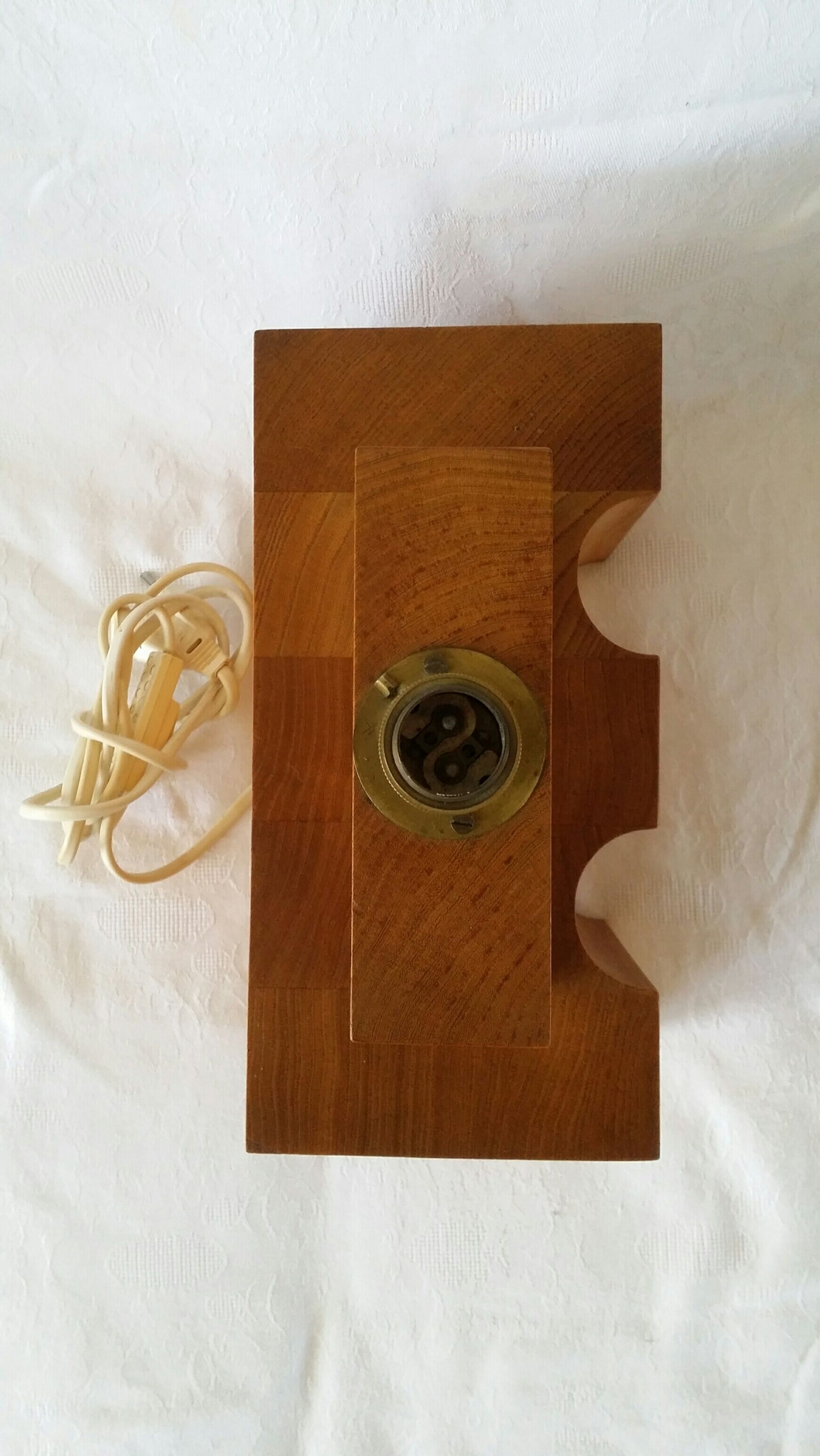 Regain lamp foot in elm, 70s