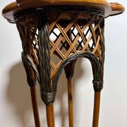 Rattan Plant Stand Cane Vintage Old Flower Vase Pot Garden Bamboo