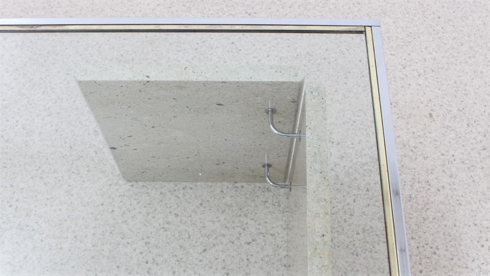 Italian marble and glass coffee table 1970