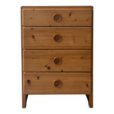 Solid pine chest of drawers attributed to Charlotte Perriand, Les Arcs 1970