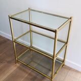 Three-floor brass console