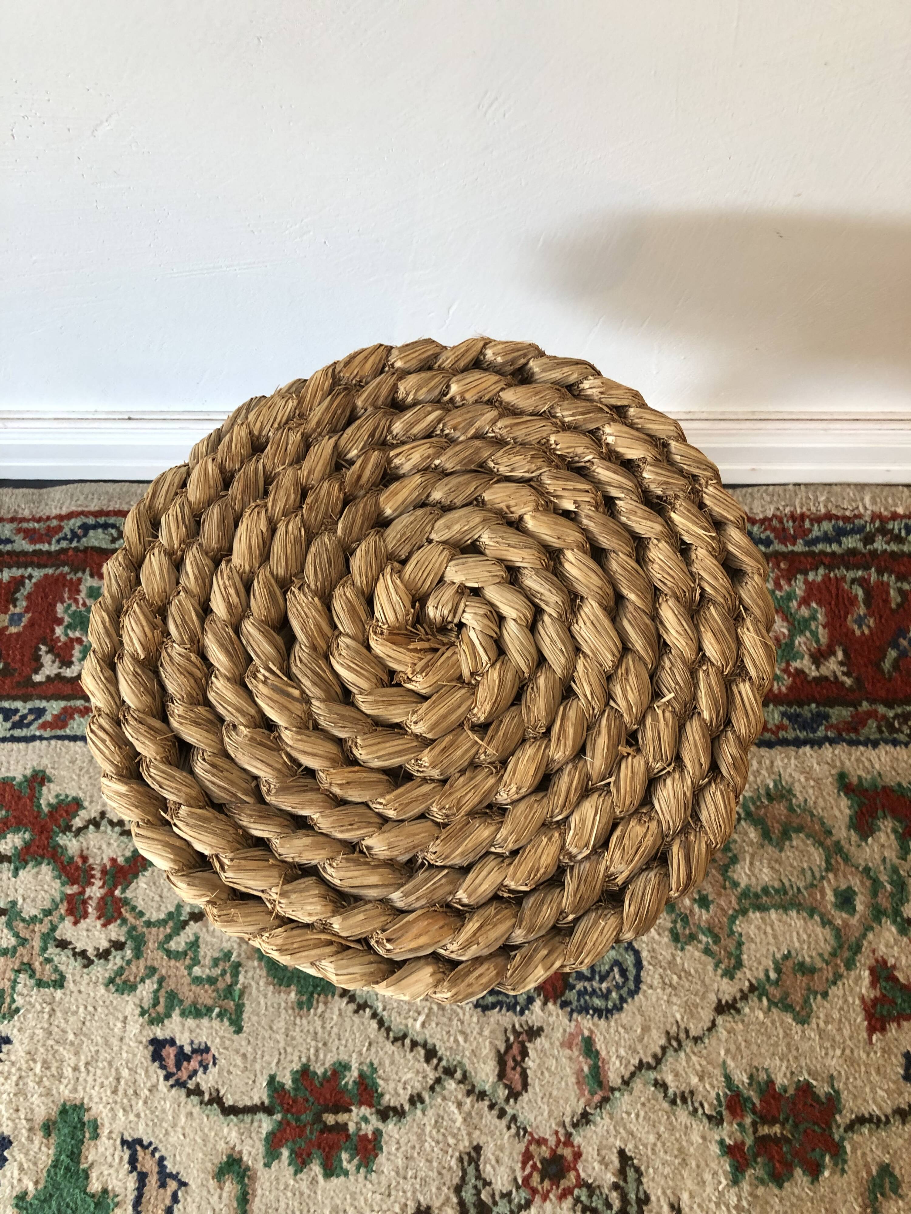Wooden and mulch tripod stool