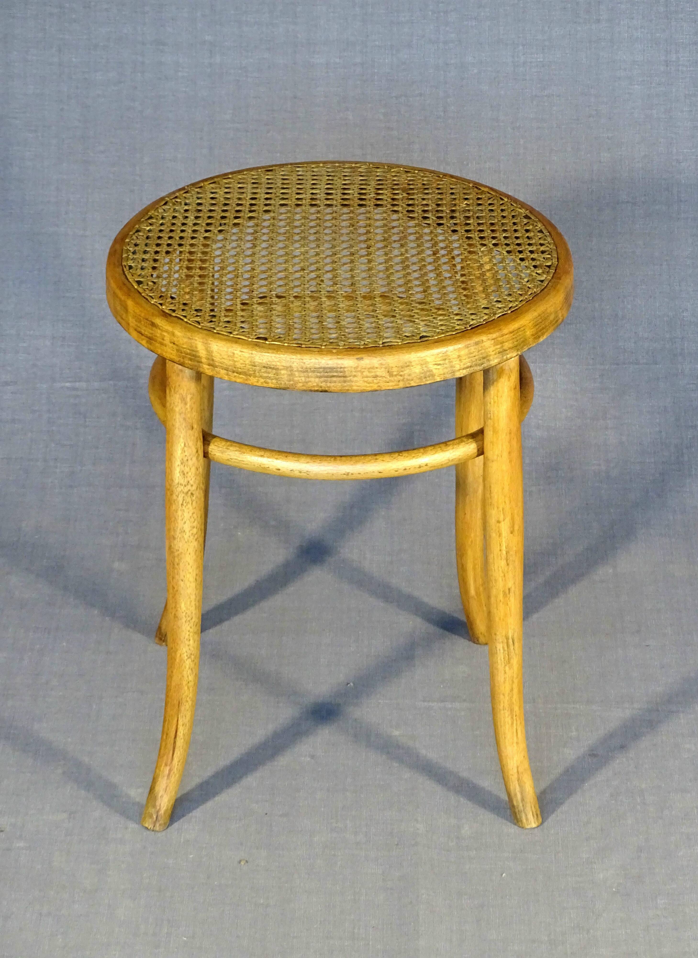 Bistro stool JAPY FRANCE caned style Thonet, 1925