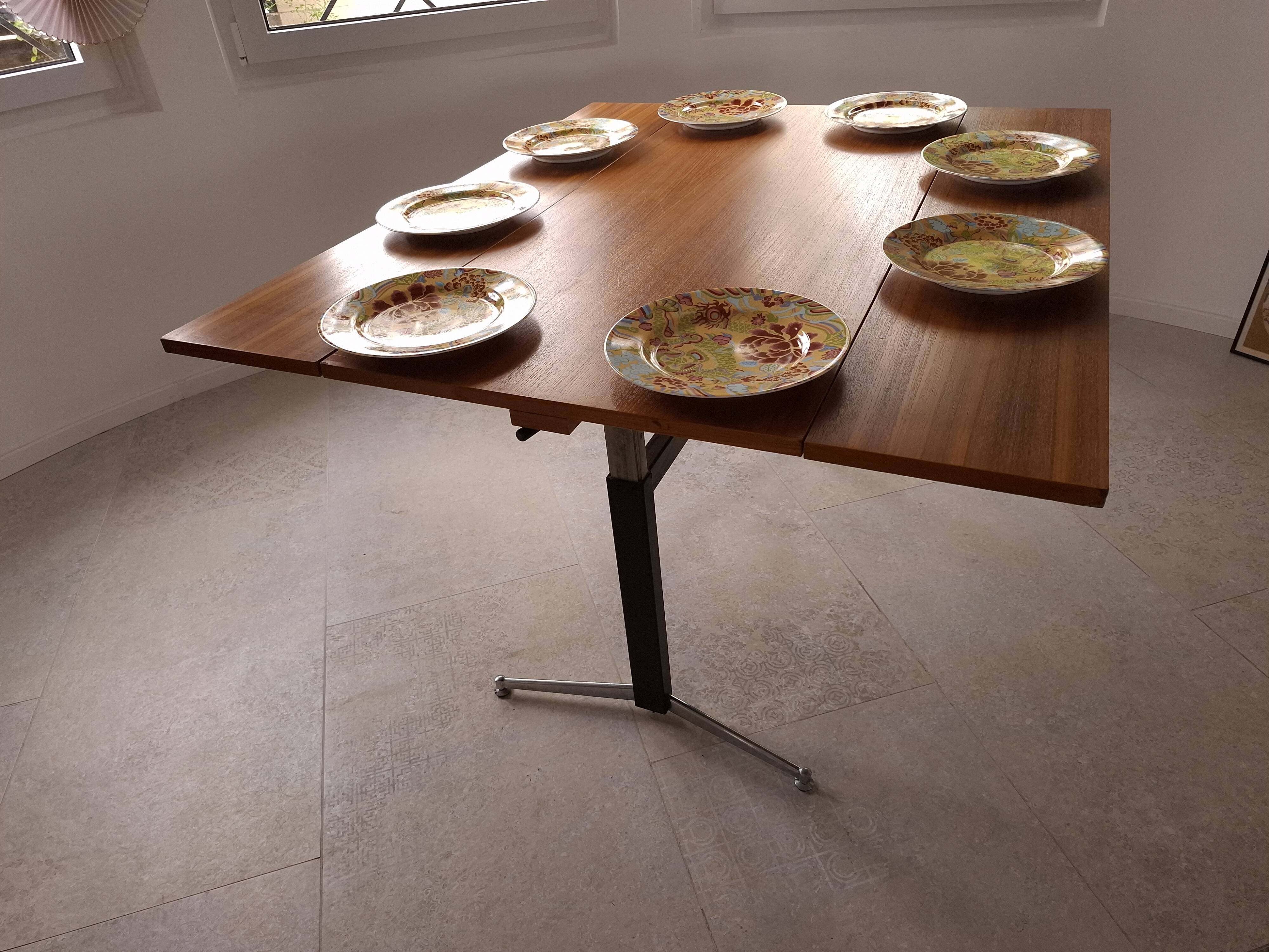 Table modulable extensible, années 50-60