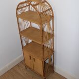 Vintage rattan shelf