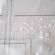 White cotton sheet with embroidery and cutwork 2.25 x 3.05 m