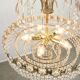 Vintage Italian Crystal and Golden Metal Chandelier, 80s