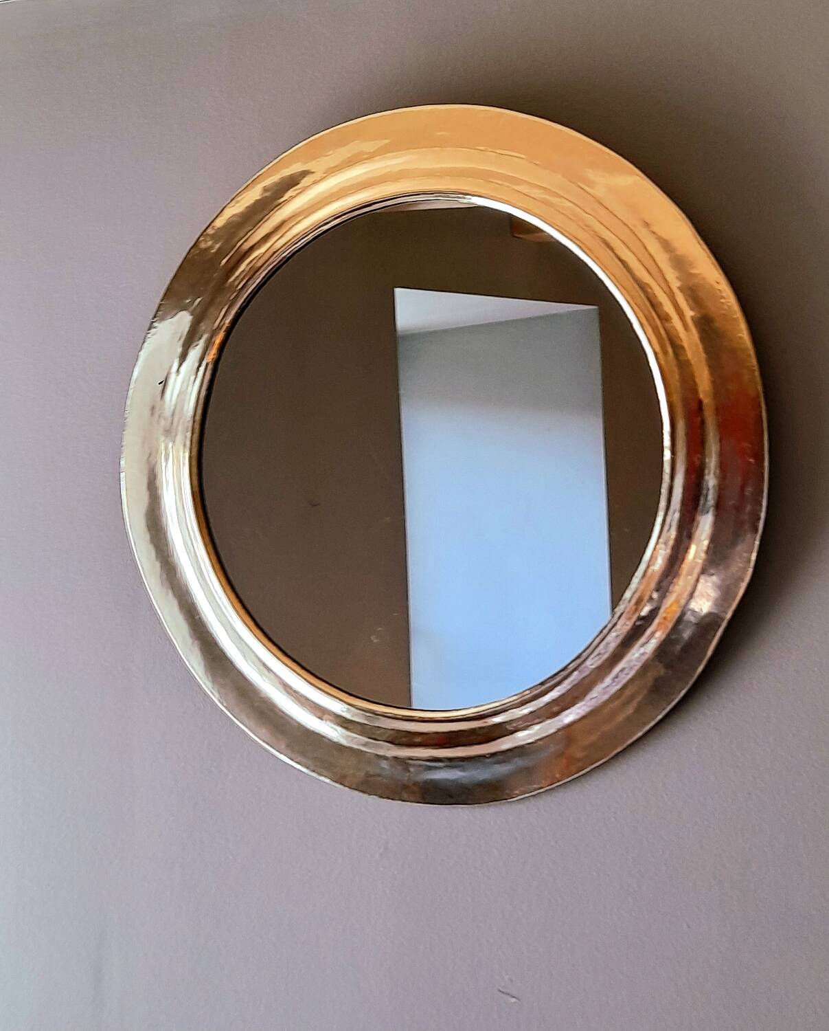 Round metal mirror, 39x39cm, 1970