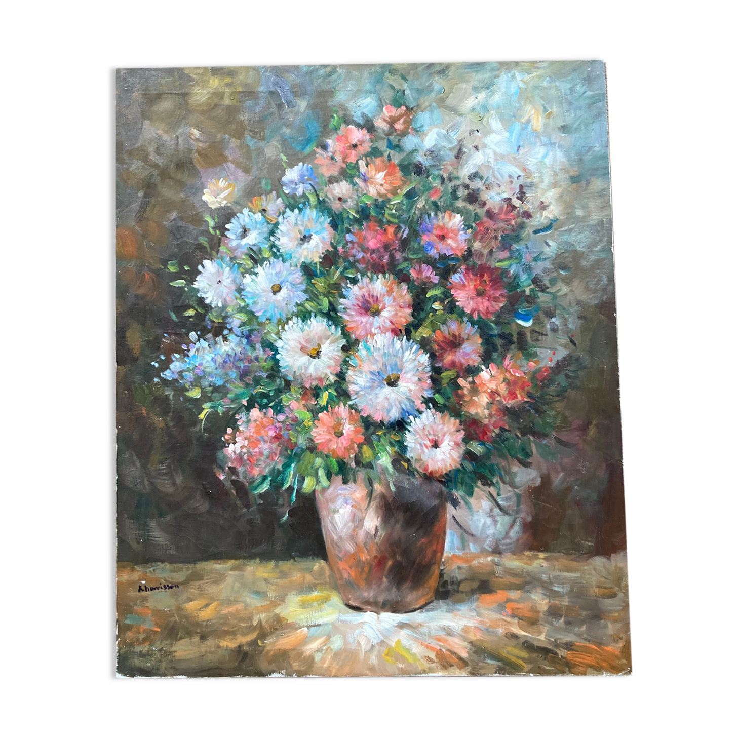 Canvas bouquet of flowers