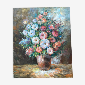 Canvas bouquet of flowers