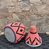 handmade, Moroccan basket, African basket, woven bowl, wall basket.